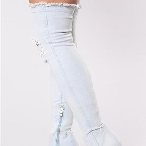 Fashionnova denim boots 👢